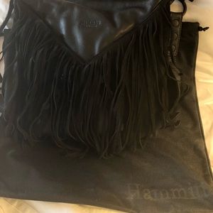 Hammitt Shoulder Bag. Leather with fringe.
